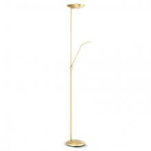 Cobra lampa podłogowa 23W+6W LED 230V szczotkowany mosiądz